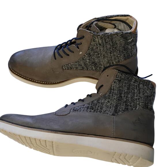 J Shoes Buxton Boots Mens Size 9 Charcoal Grey Chukka Sweater Knit Fall Winter main image 7